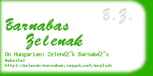 barnabas zelenak business card